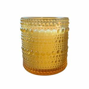 Place & Time Vanilla Bean Cake 4.9oz Scented Candle Hobnail Textured Glass Jar